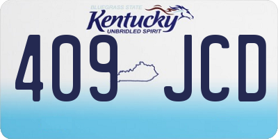 KY license plate 409JCD