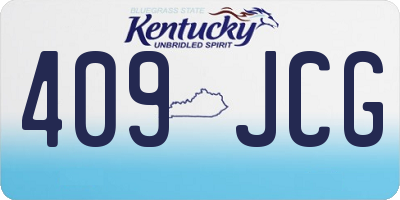 KY license plate 409JCG