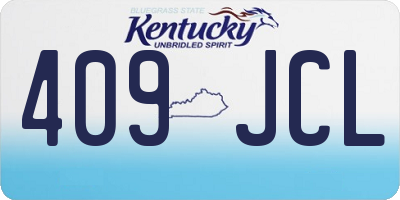 KY license plate 409JCL