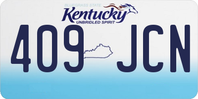 KY license plate 409JCN