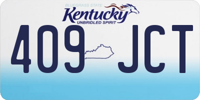 KY license plate 409JCT
