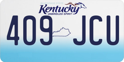 KY license plate 409JCU