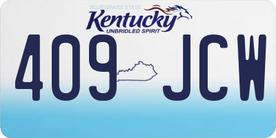 KY license plate 409JCW