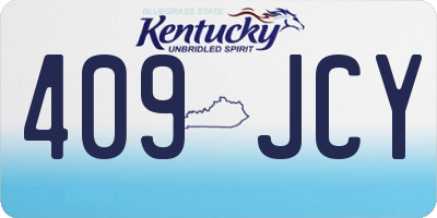 KY license plate 409JCY