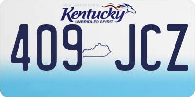 KY license plate 409JCZ