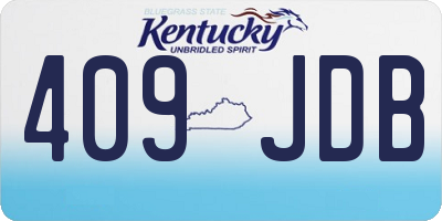 KY license plate 409JDB