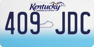 KY license plate 409JDC
