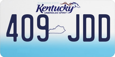 KY license plate 409JDD