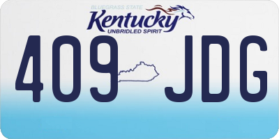 KY license plate 409JDG