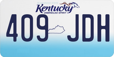 KY license plate 409JDH