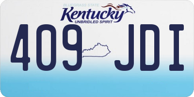 KY license plate 409JDI