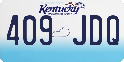 KY license plate 409JDQ