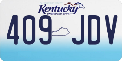 KY license plate 409JDV