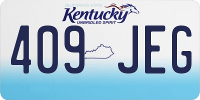 KY license plate 409JEG