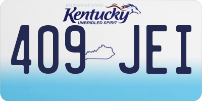 KY license plate 409JEI
