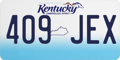KY license plate 409JEX