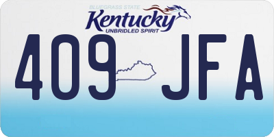 KY license plate 409JFA