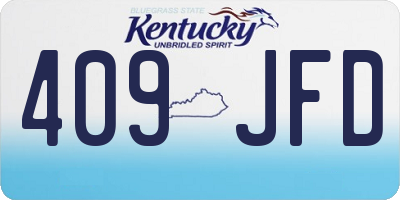 KY license plate 409JFD