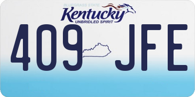KY license plate 409JFE