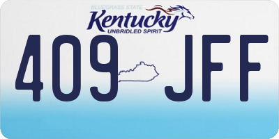 KY license plate 409JFF