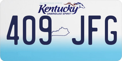 KY license plate 409JFG
