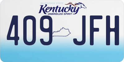 KY license plate 409JFH