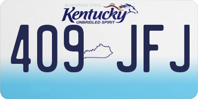 KY license plate 409JFJ