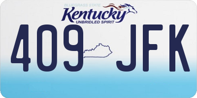 KY license plate 409JFK