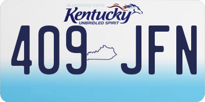 KY license plate 409JFN
