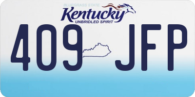 KY license plate 409JFP