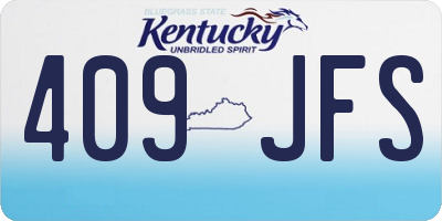 KY license plate 409JFS