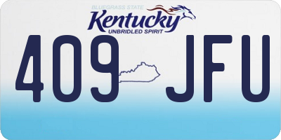 KY license plate 409JFU