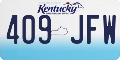 KY license plate 409JFW