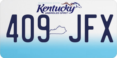KY license plate 409JFX