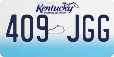 KY license plate 409JGG