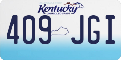 KY license plate 409JGI