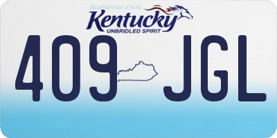 KY license plate 409JGL