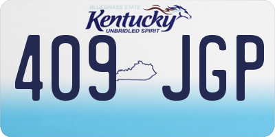 KY license plate 409JGP