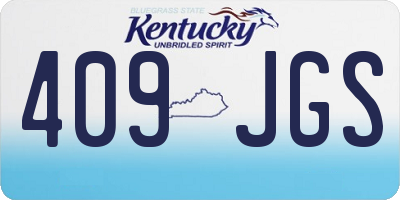 KY license plate 409JGS