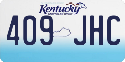 KY license plate 409JHC