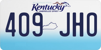 KY license plate 409JHO