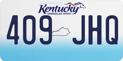 KY license plate 409JHQ