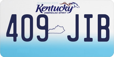 KY license plate 409JIB