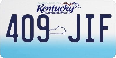 KY license plate 409JIF