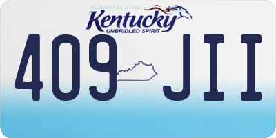 KY license plate 409JII