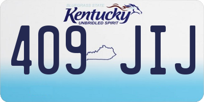 KY license plate 409JIJ