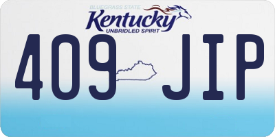 KY license plate 409JIP