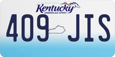 KY license plate 409JIS