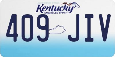 KY license plate 409JIV