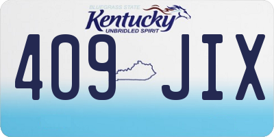 KY license plate 409JIX